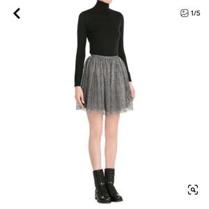 RED Valentino gray tulle sparkle mini skirt size 40 (small)